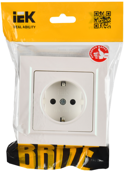 Розетка IEK Brite BR-R14-16-K36-F