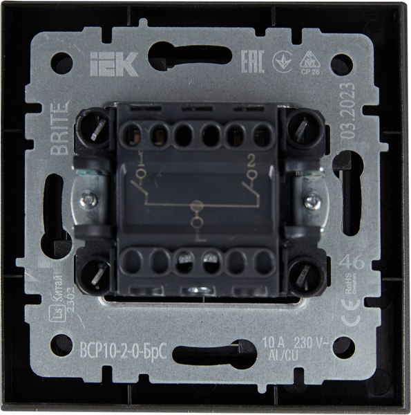 Выключатель IEK Brite BR-V20-0-10-K46-F