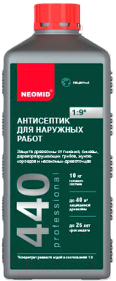 Антисептик для древесины Neomid 440 Концентрат 1:9 - фото