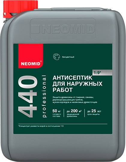 Антисептик для древесины Neomid 440 Концентрат 1:9 - фото