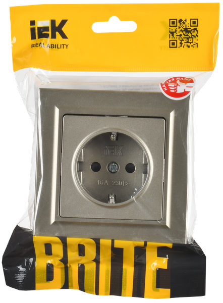 Розетка IEK Brite BR-R14-16-K37-F