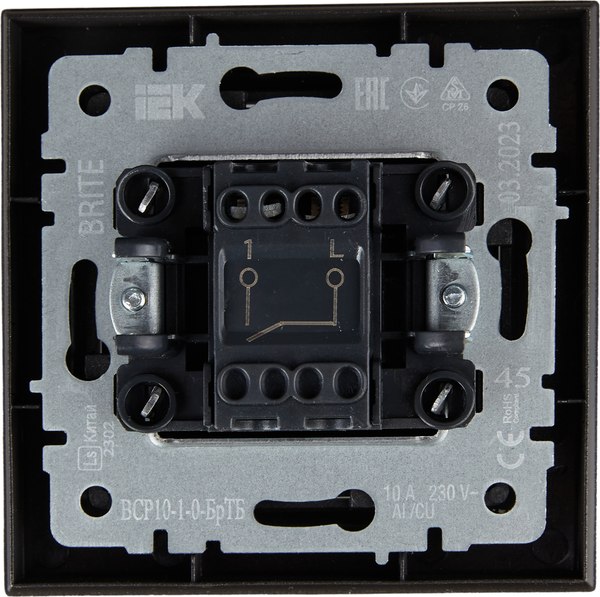 Выключатель IEK Brite BR-V10-0-10-K45-F