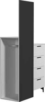 Комод Bravo Мебель Брента с зеркалом (белый снег/лак белый)