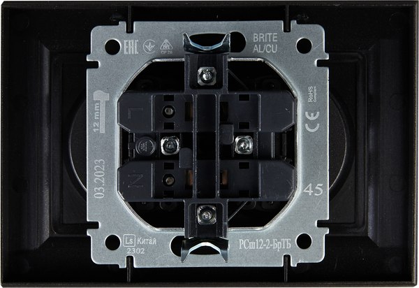 Розетка IEK Brite BR-R23-10-K45-F