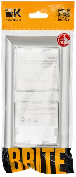 Рамка для выключателей и розеток IEK Brite BR-M22-12-K47
