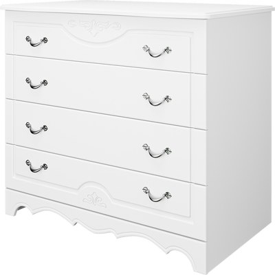 Комод Bravo Мебель Лотос (белый/лак белый) - фото