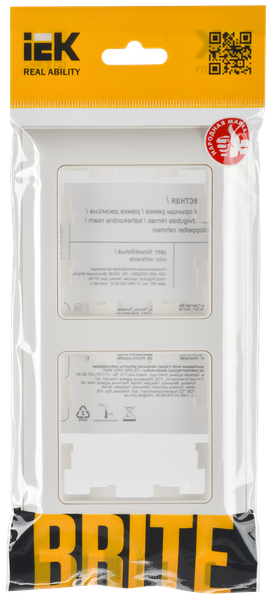 Рамка для выключателей и розеток IEK Brite BR-M22-12-K01