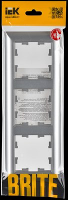 Рамка для выключателей и розеток IEK Brite BR-M32-12-K47