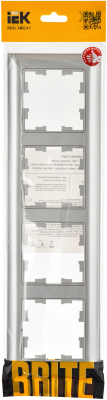 Рамка для выключателей и розеток IEK Brite BR-M42-12-K47