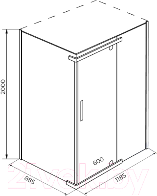 Душевой уголок IVA 120x90x200 / E1SC129Т
