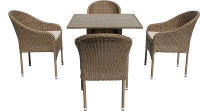 Комплект садовой мебели Garden Story Софи / GS061/GS062 (серый/бежевый)