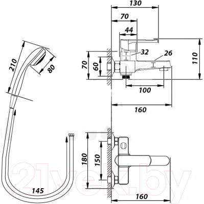 Смеситель Wisent WP30222