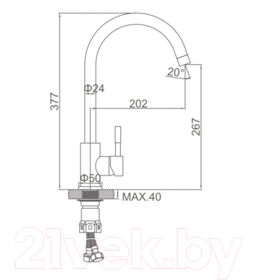 Смеситель Ledeme L4998B-3