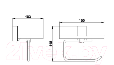 Держатель для туалетной бумаги Wisent WP2703-4