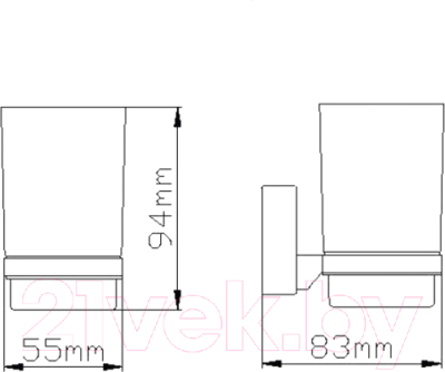 Стакан для зубной щетки и пасты Wisent WP2706