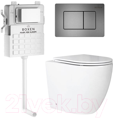 Унитаз приставной с инсталляцией Roxen Attach 967089 - фото