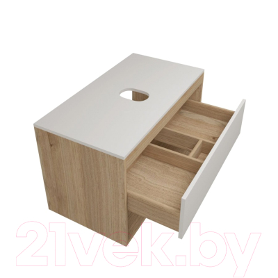Тумба под умывальник Teymi Ritta 85 / T60531 (дуб эврика/белый матовый)