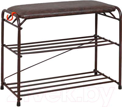 Полка для обуви ЗМИ Альфа 23 с сиденьем / ПДОА23С - фото