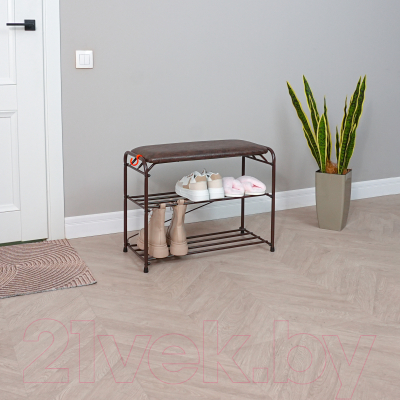 Полка для обуви ЗМИ Альфа 23 с сиденьем / ПДОА23С