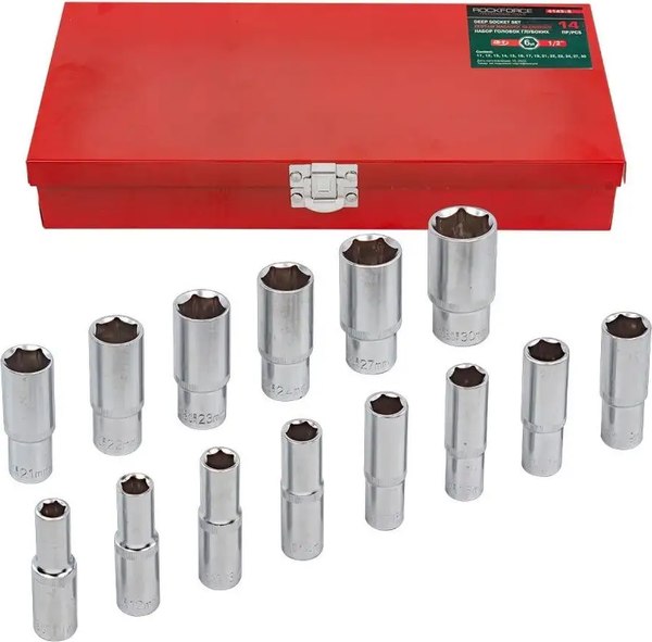 Набор головок слесарных RockForce RF-4143-5 RED - фото