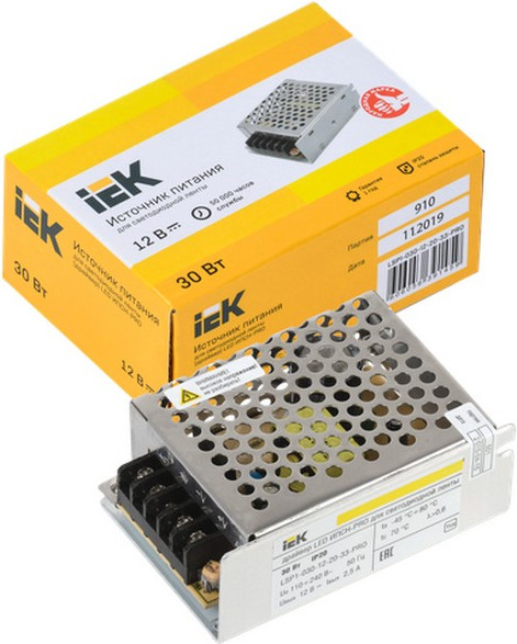 Драйвер для светодиодной ленты IEK LSP1-030-12-20-33-PRO