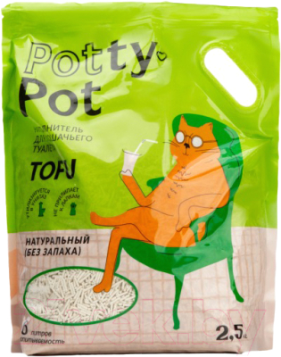 Наполнитель для туалета Potty-Pot Натуральный Тофу без запаха - фото