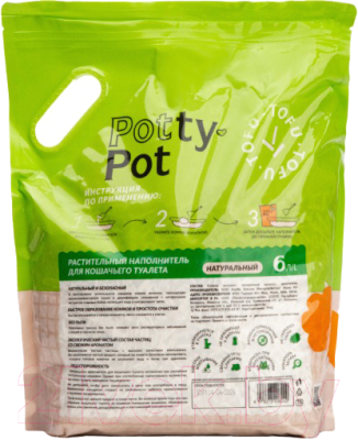 Наполнитель для туалета Potty-Pot Натуральный Тофу без запаха