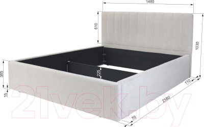 Двуспальная кровать Аквилон Регги 16 ПМ