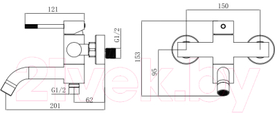 Смеситель Voda Vessel VSL54GM
