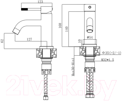 Смеситель Voda Vessel VSL26MG