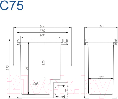 Автохолодильник Alpicool C75 (12/24)
