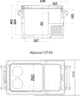 Автохолодильник Alpicool CF45