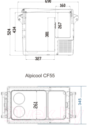 Автохолодильник Alpicool CF55