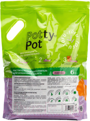 Наполнитель для туалета Potty-Pot Лаванда Тофу