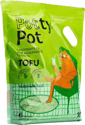 Наполнитель для туалета Potty-Pot Зеленый чай Тофу - фото