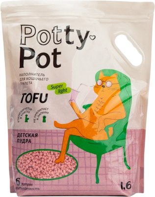Наполнитель для туалета Potty-Pot Супер лайт Детская присыпка - фото
