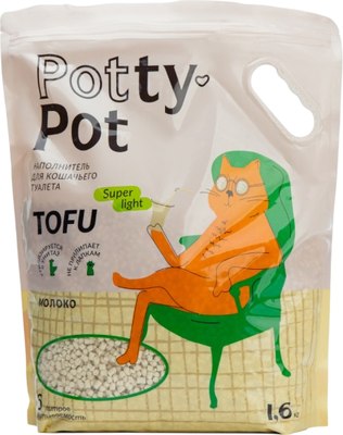 Наполнитель для туалета Potty-Pot Супер лайт Молоко - фото