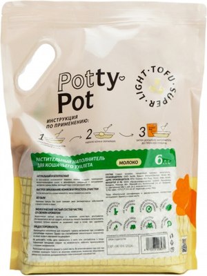 Наполнитель для туалета Potty-Pot Супер лайт Молоко