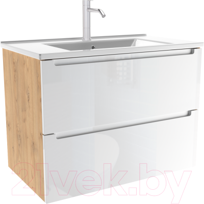 Тумба с умывальником ЗОВ Эридан 80 / E80LHO0M9003GKV5-ID80 - фото