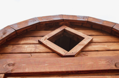 Дачный туалет КомфортПром Деревянный из лунного паза 1040х1200мм / 101223397