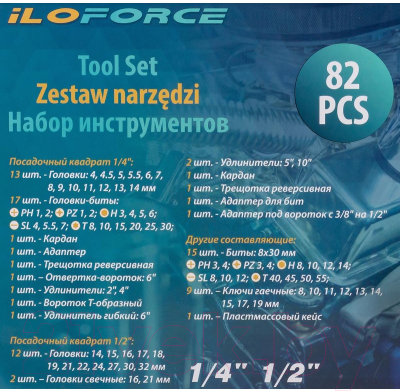 Универсальный набор инструментов ILOforce IF-4821-5