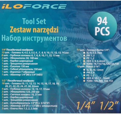 Универсальный набор инструментов ILOforce IF-4941-5