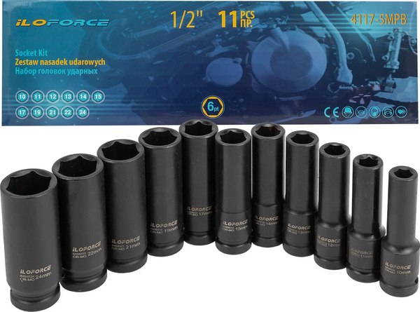 Набор головок слесарных ILOforce IF-4117-5MPB