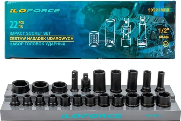 Набор головок слесарных ILOforce IF-50221MPB - фото