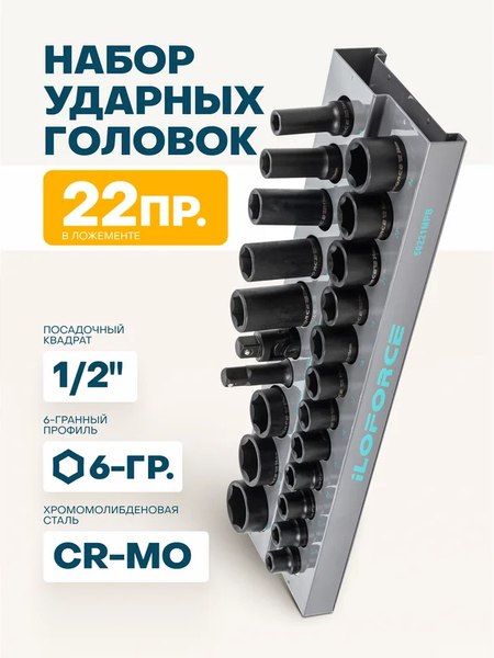 Набор головок слесарных ILOforce IF-50221MPB