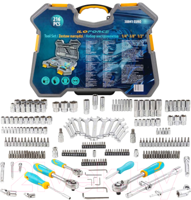 Универсальный набор инструментов ILOforce IF-38841 Euro - фото