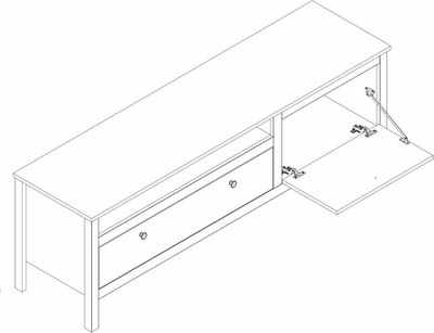 Тумба Black Red White Ewa RTV1D1S