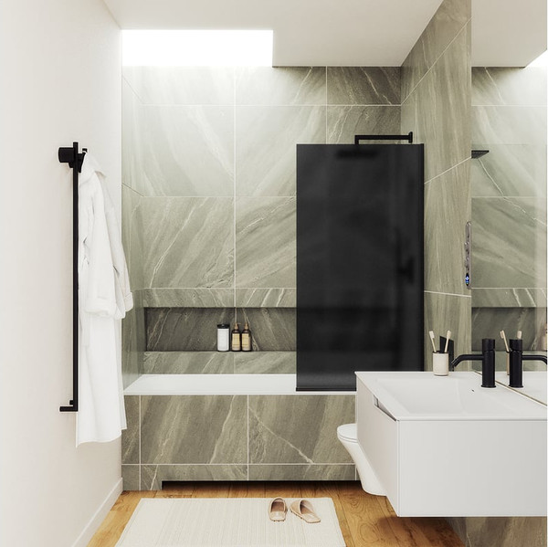 Стеклянная шторка для ванны MaybahGlass MGV-87-3у
