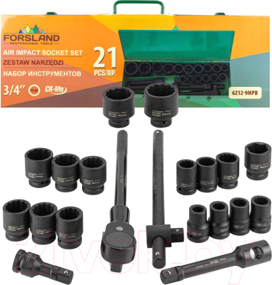 Универсальный набор инструментов Forsland 6212-9MPB - фото