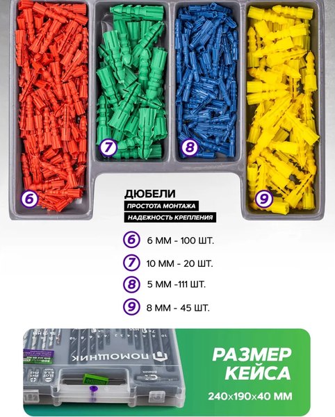 Набор бит Помощник и сверл 423090